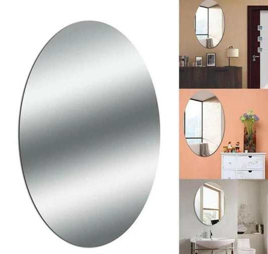 Mirror Sticker for Wall(Oval+Rectangular) - Buy 1 Get 1 FREE 🤩